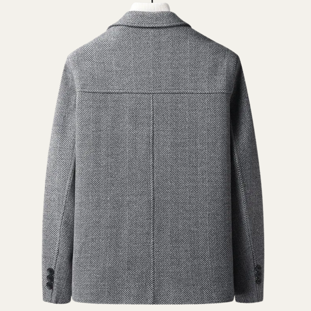 Ash | Men's Herringbone Blazer Gray Button Front Casual
