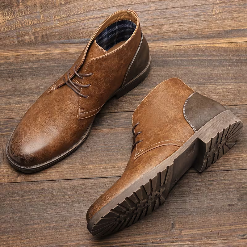 Rhys | Men's Leather Chukka Boot Brown Lace Up