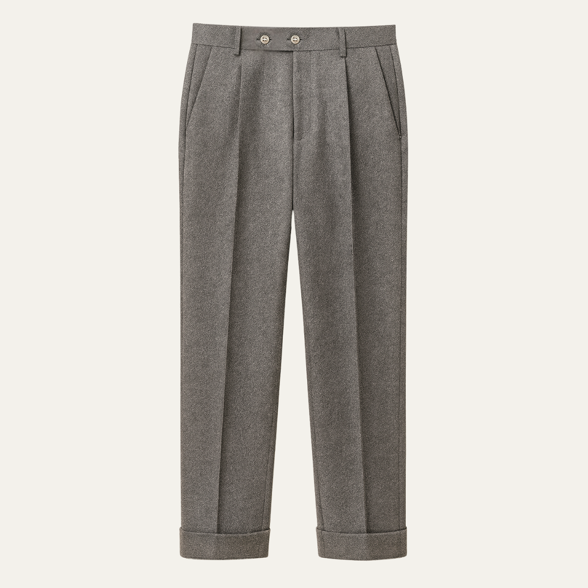Beau | Men's Pleated Tailored Dress Pants Gray