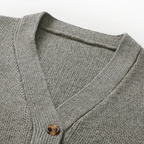 Dama Washington Beau men's casual cardigan gray white stripe knit - view 6