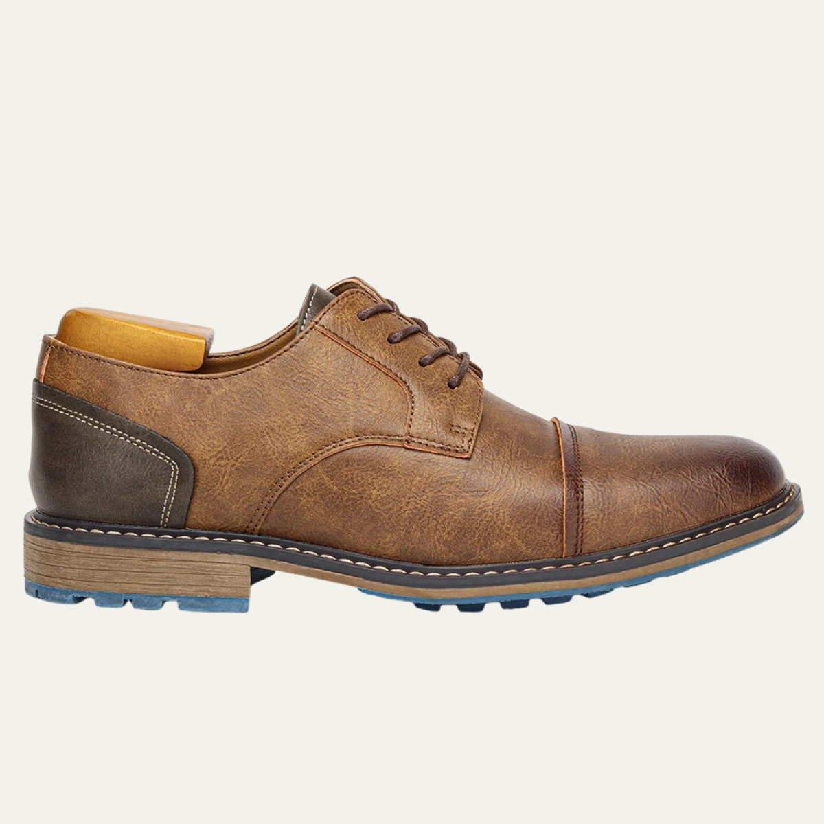 Bram | Men's Leather Oxford Shoes Brown Lace Up