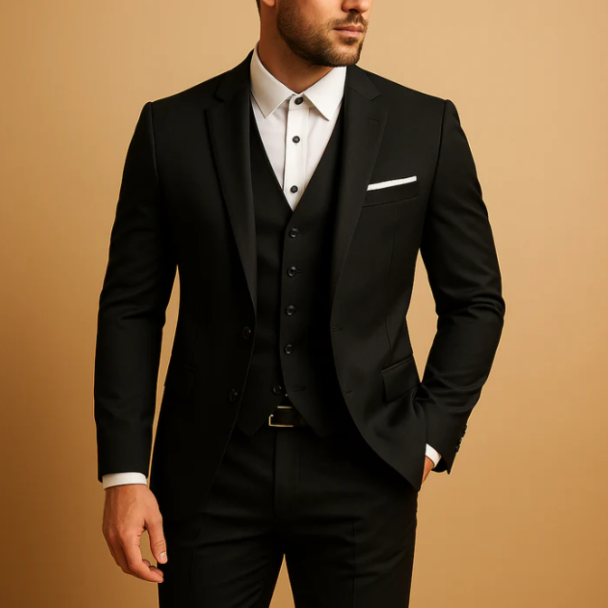 Ezra | Men's Three Piece Suit Gray Slim Fit Blazer Vest Pants
