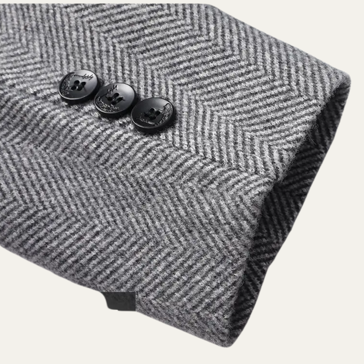 Ash | Men's Herringbone Blazer Gray Button Front Casual