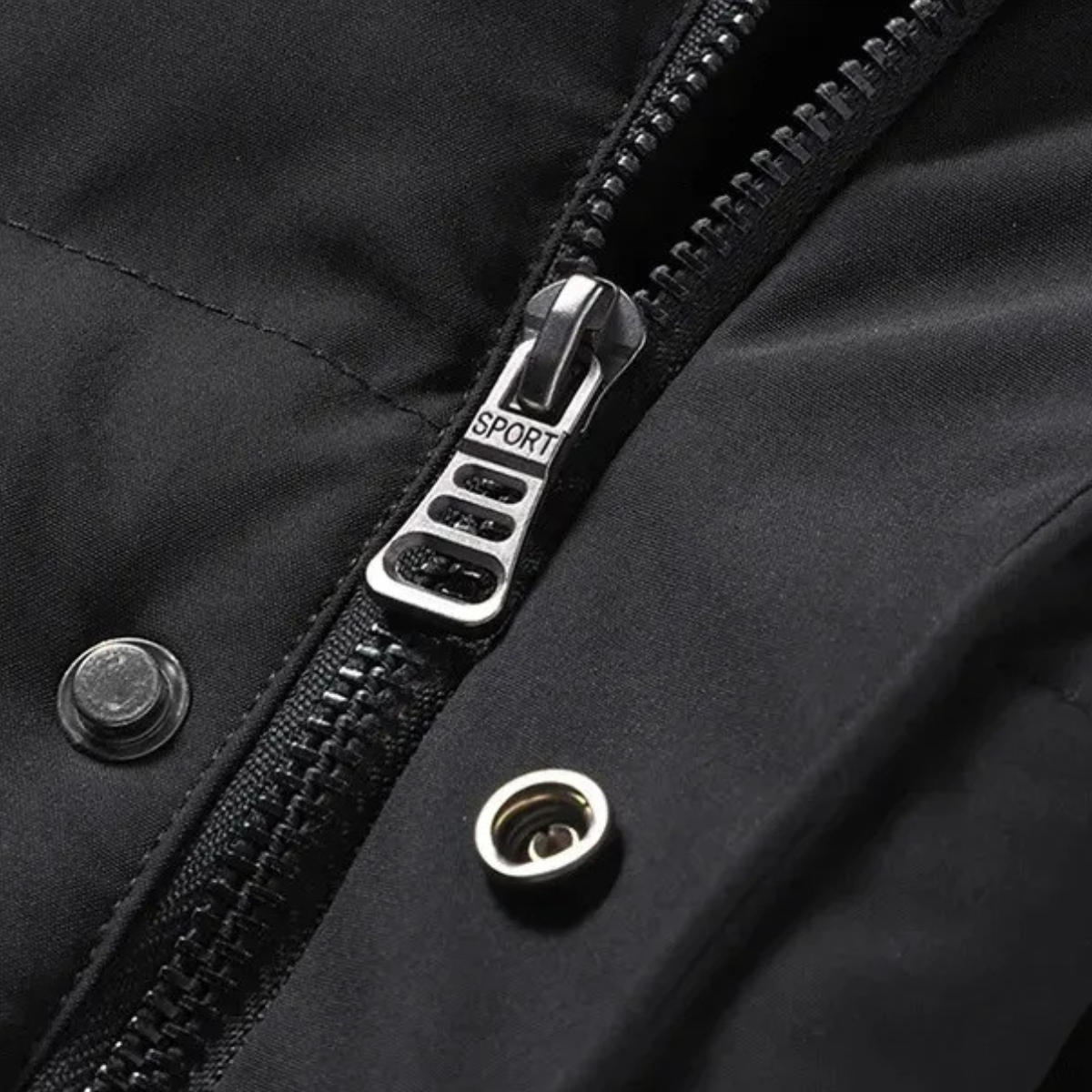 Hugo | Men's Puffer Jacket Black Long Hooded Quilted