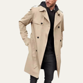 Dama Washington Hale men's double breasted trench coat beige - front view