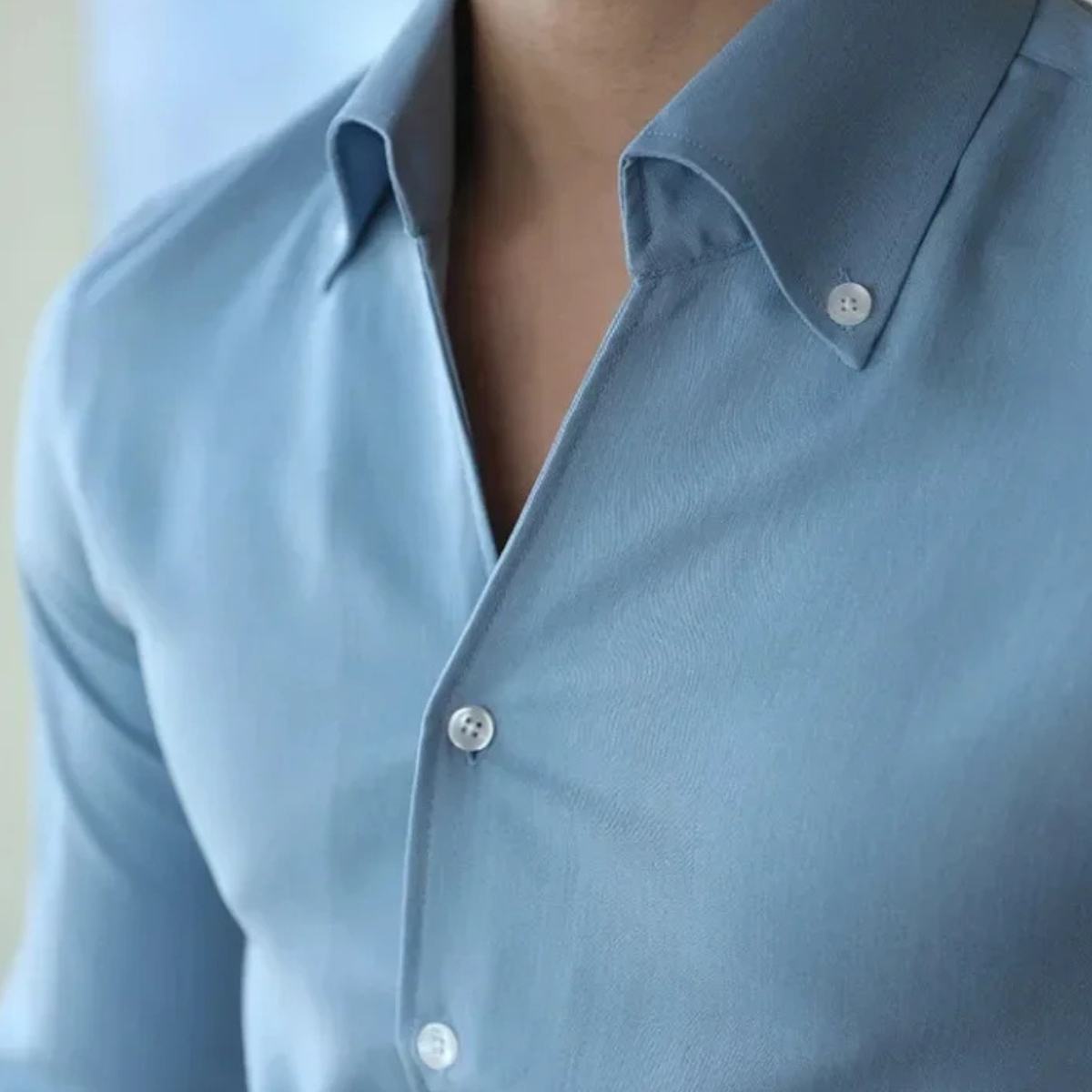 Rhys | Men's Dress Shirt Light Blue Long Sleeve Button Up