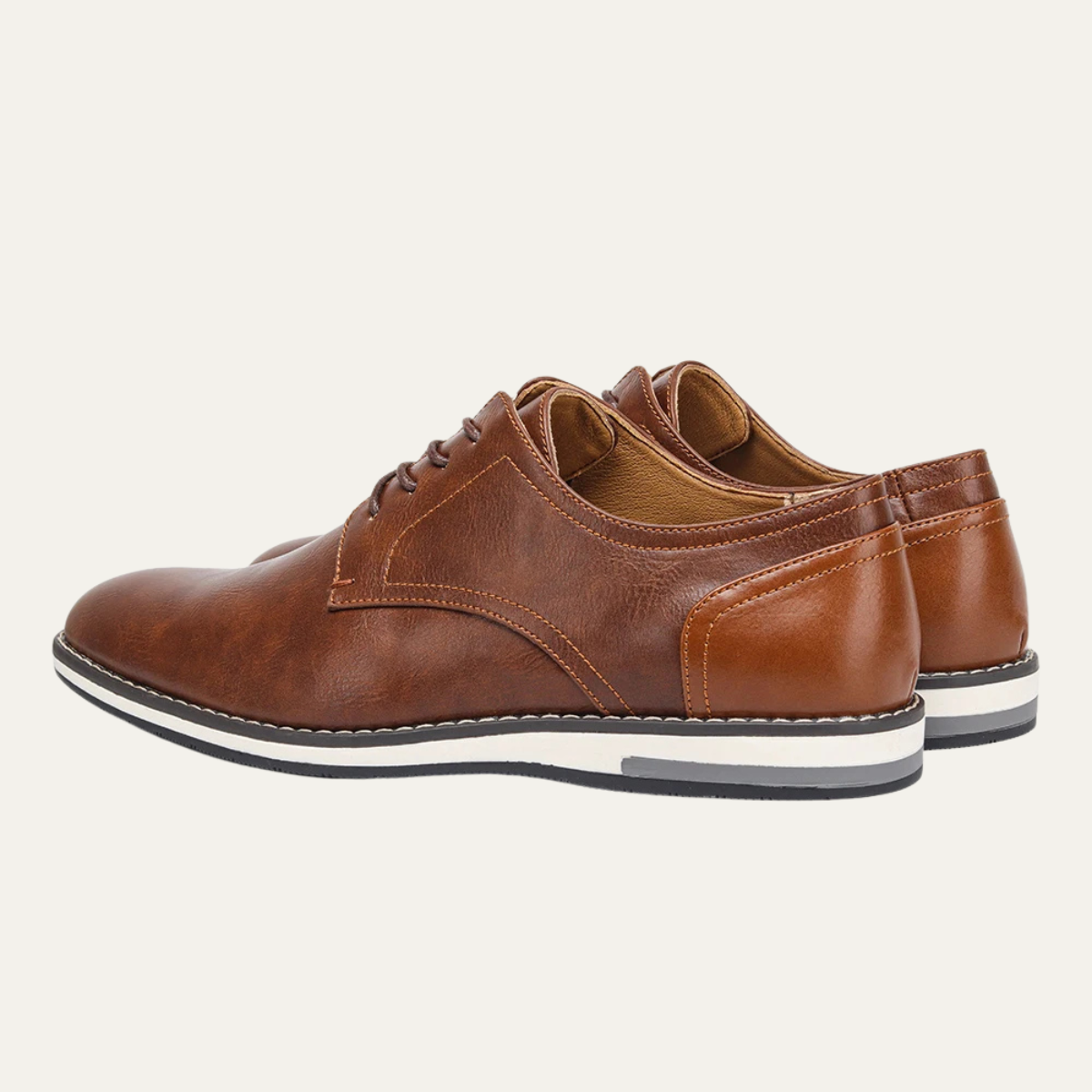 Sage | Men's Leather Oxford Dress Shoes Brown Lace Up