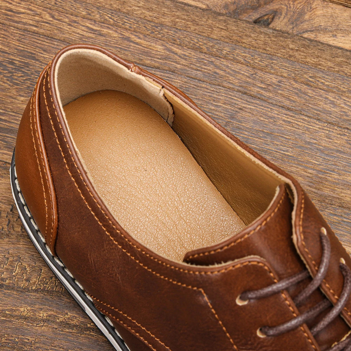 Sage | Men's Leather Oxford Dress Shoes Brown Lace Up