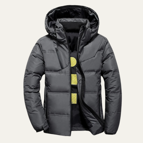 Dama Washington Axel men's puffer jacket black hooded winter - view 2