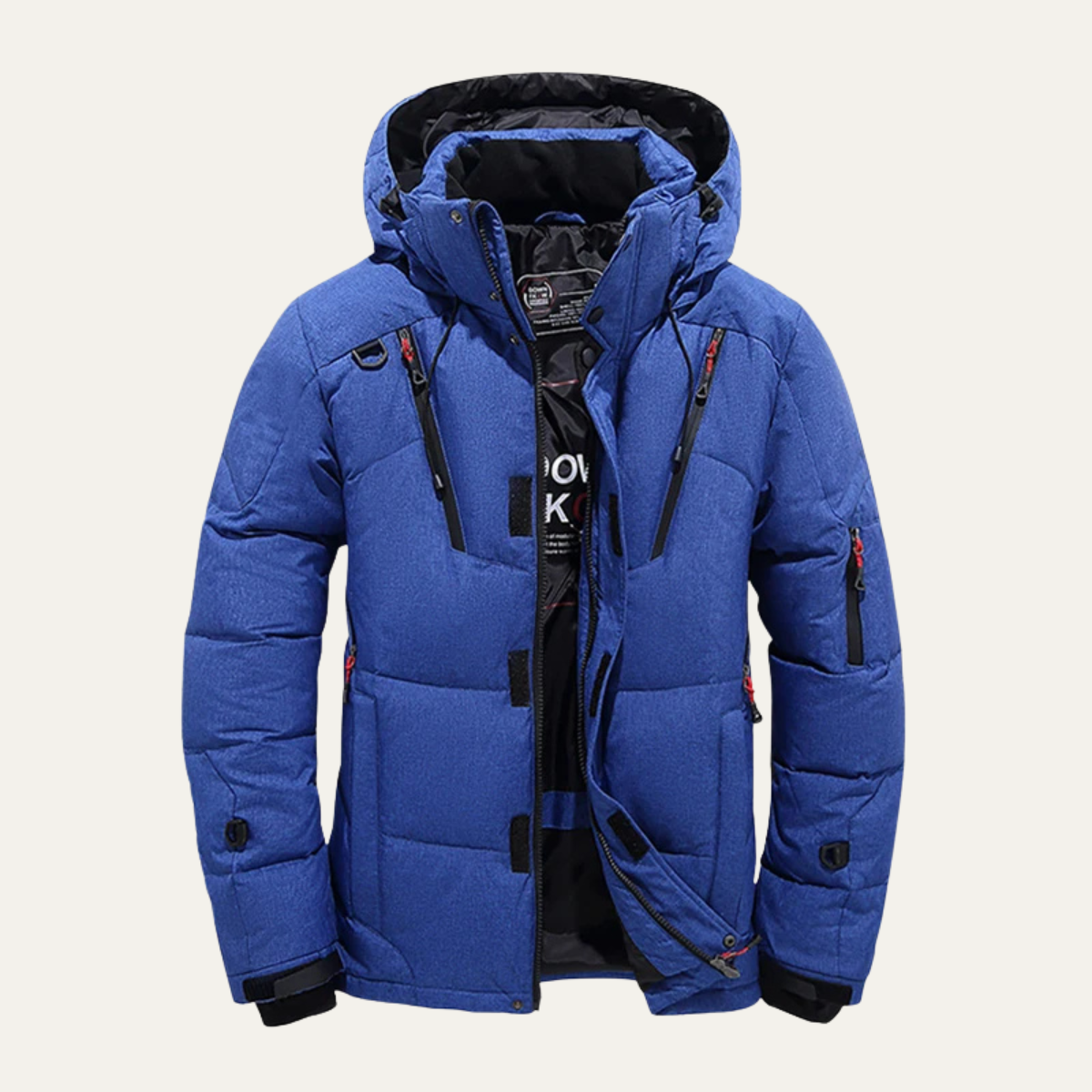 Axel | Men's Puffer Jacket Black Hooded Winter Insulated