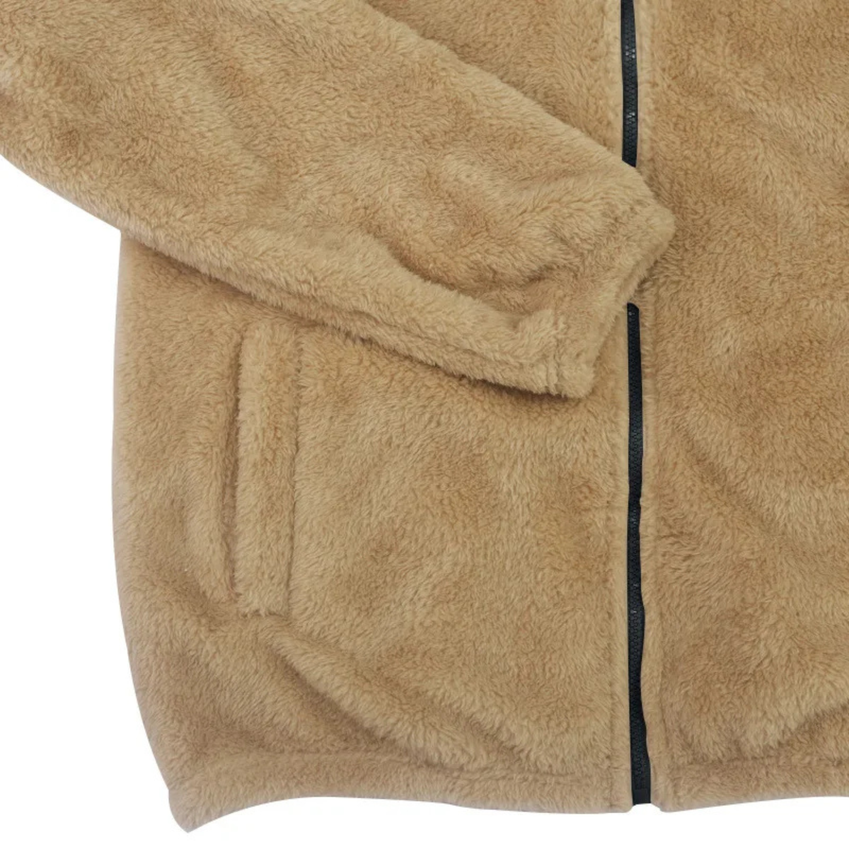 Ezra | Men's Fleece Zip Up Hoodie Beige