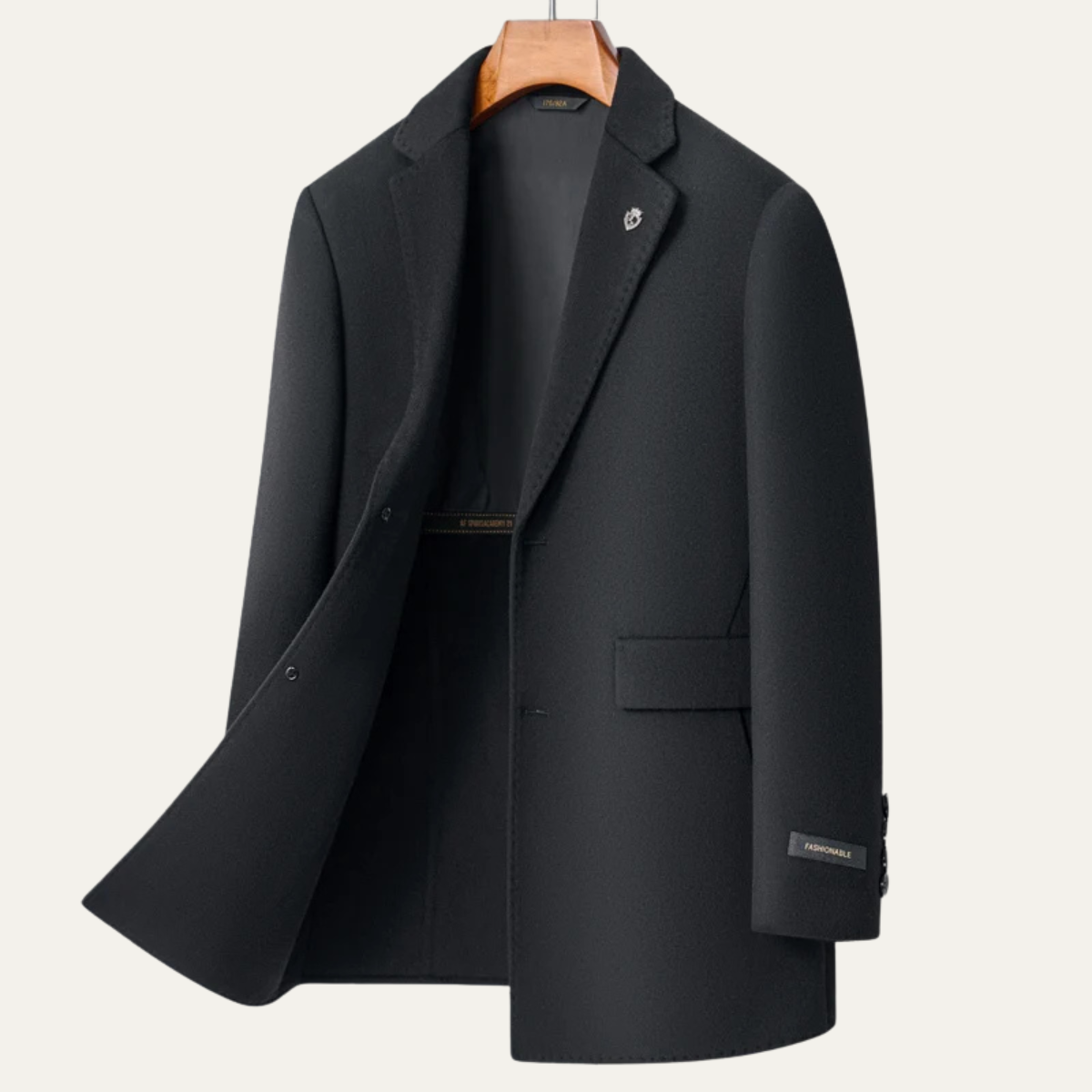 Axel | Men's Smart Casual Overcoat Black