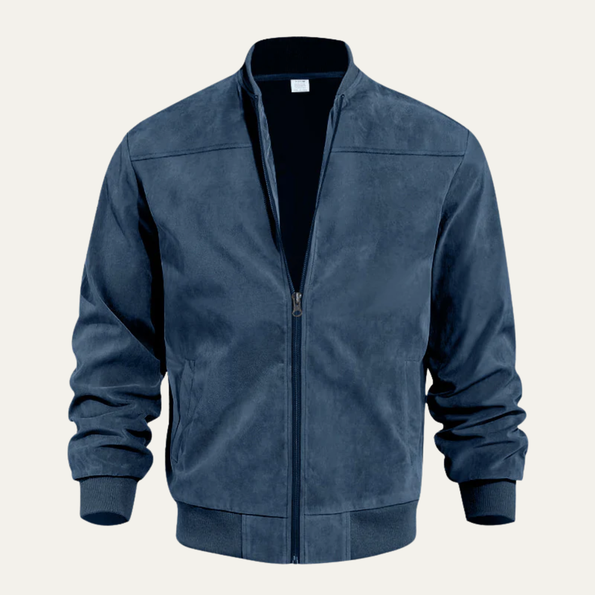 Axel | Men's Casual Suede Bomber Jacket Olive Green