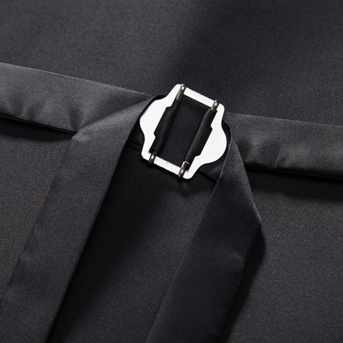 Orson | Men's Herringbone Suit Vest Charcoal Gray With Chain