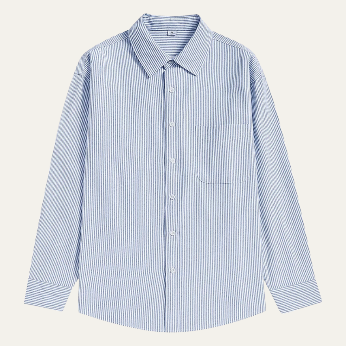 Lars | Men's Blue Striped Button Up Shirt Long Sleeve