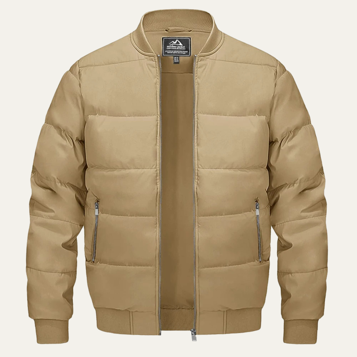 Ezra | Men's Puffer Jacket Black Quilted Zip Up