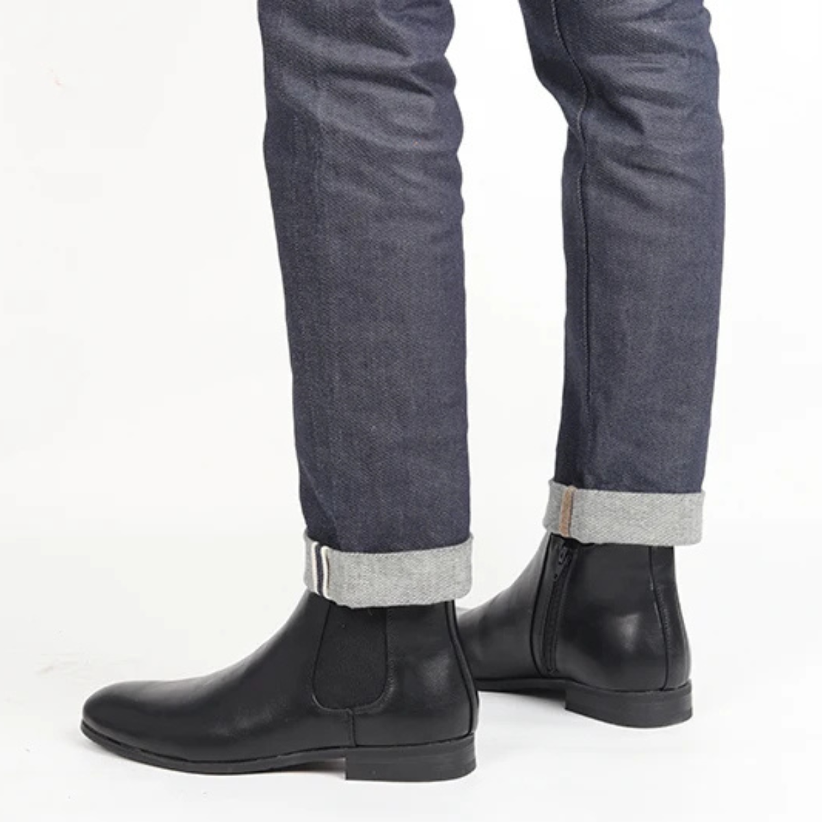 Axel | Men's Leather Chelsea Ankle Boots Brown Elastic Side Panels