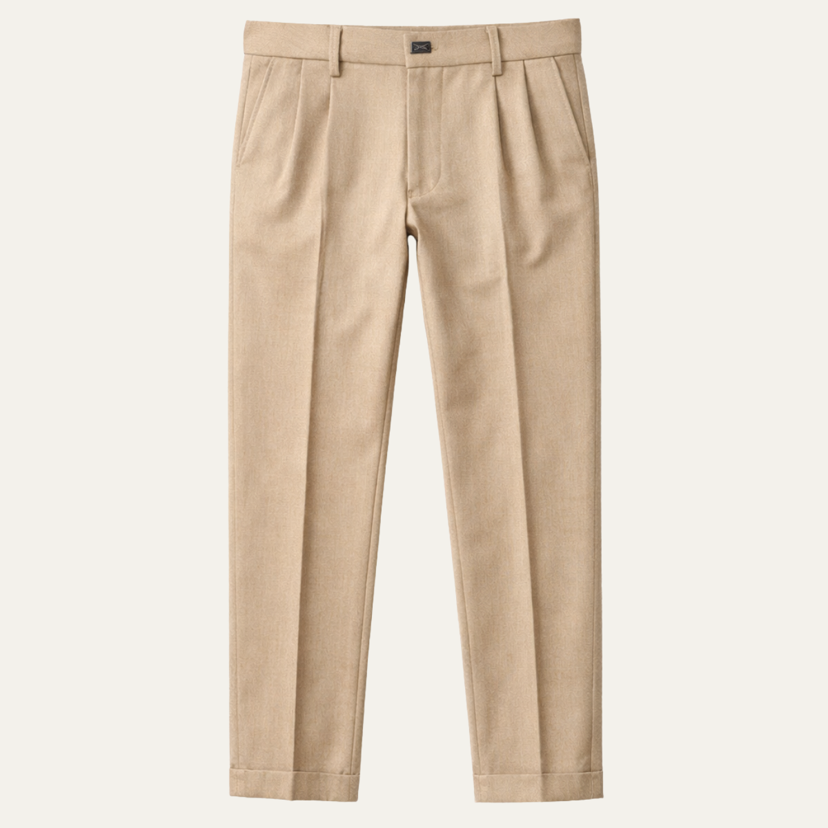 Blake | Men's Pleated Dress Pants Beige Tailored