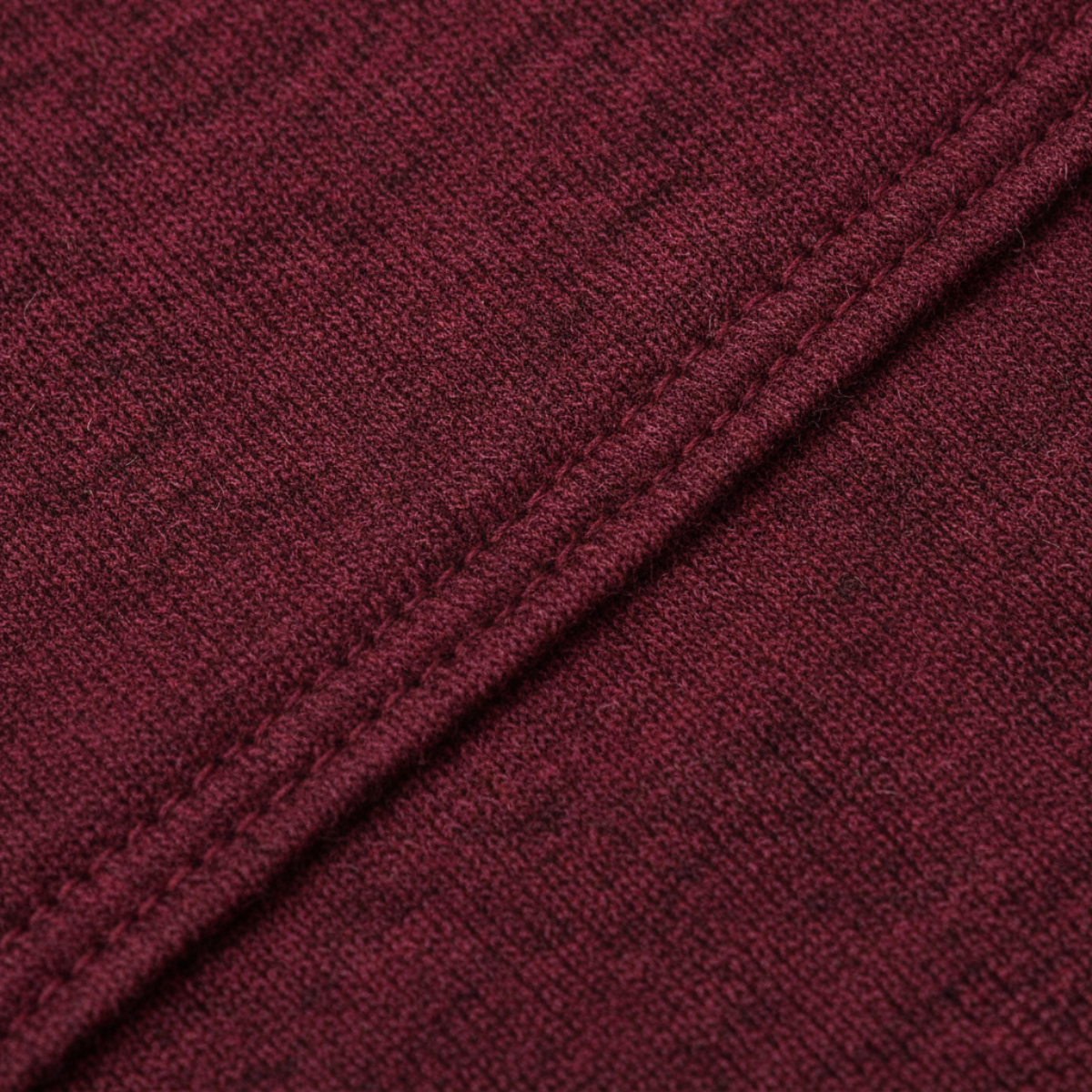Bram | Men's Quarter Zip Sweater Burgundy Elbow Patch