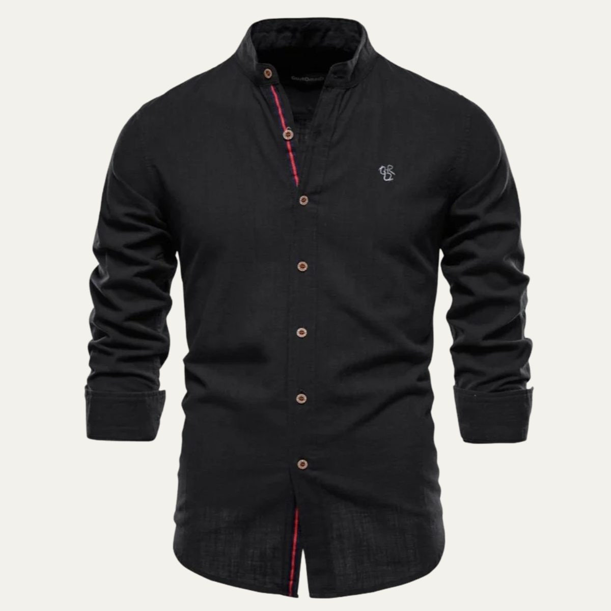 Ezra | Men's Slim Fit Button Up Shirt Black