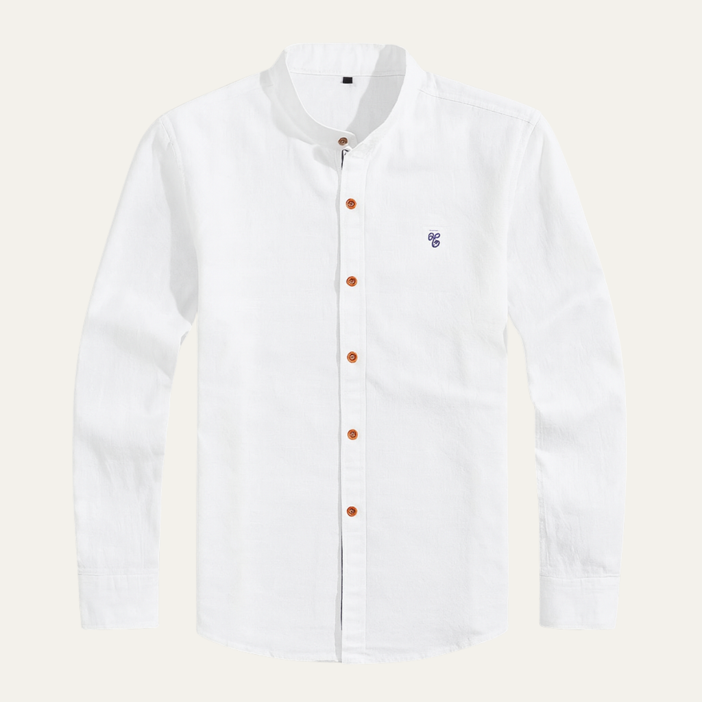 Dama Washington Levi men's smart casual button up shirt white long sleeve - view 5