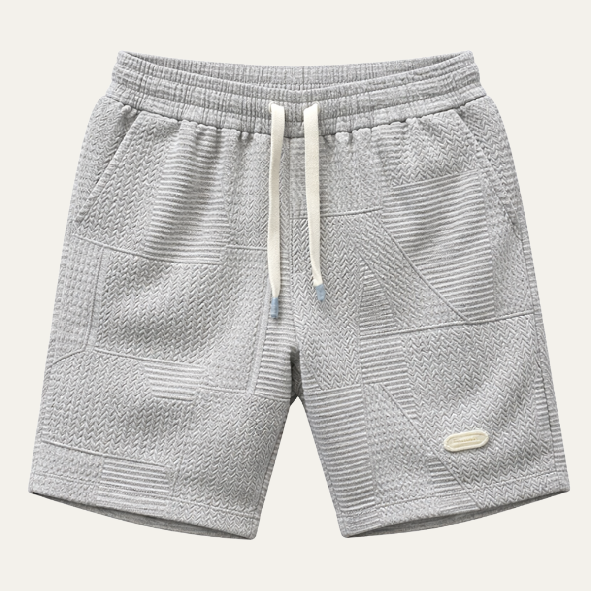 Axel | Men's Casual Shorts Gray Geometric Drawstring