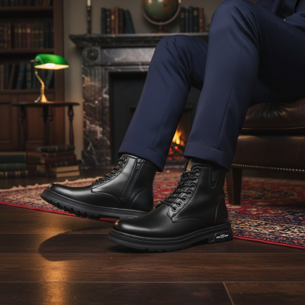 Kade | Men's Leather Ankle Boots Brown Lace Up Work Boot