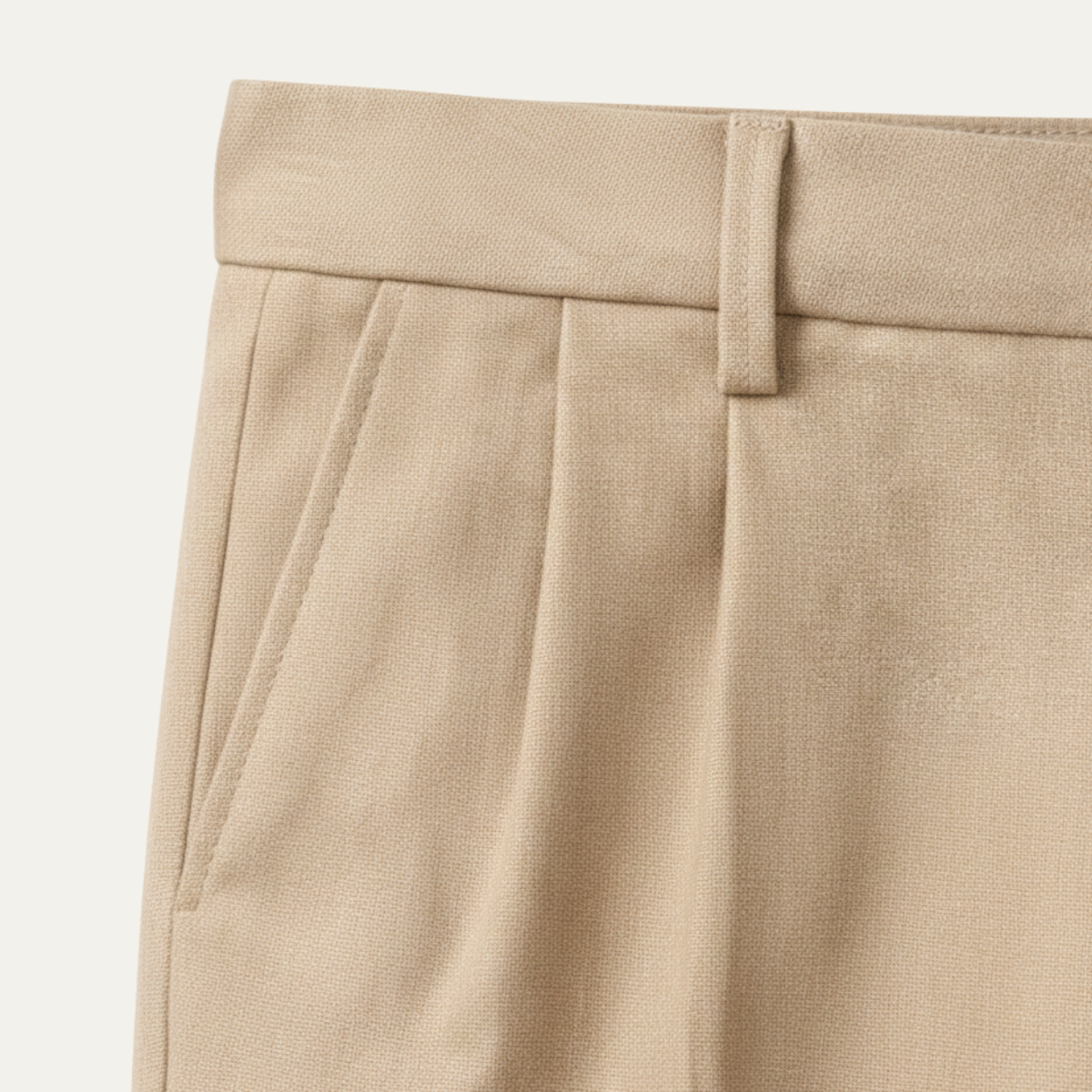 Blake | Men's Pleated Dress Pants Beige Tailored