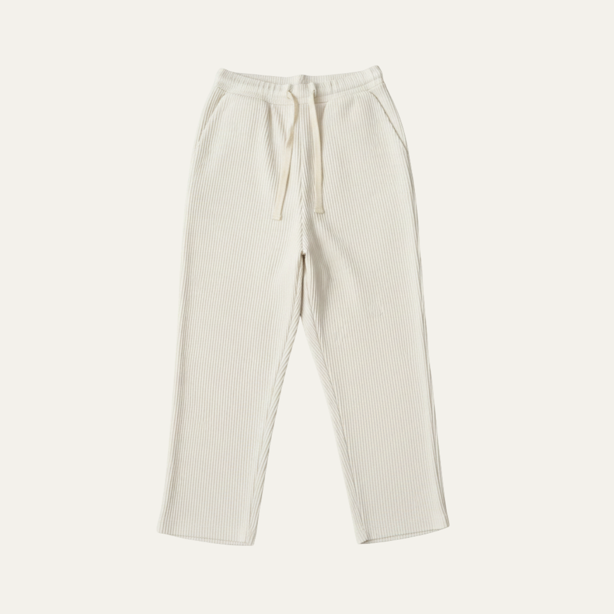 Rhys | Men's Casual Ribbed Lounge Pants Cream
