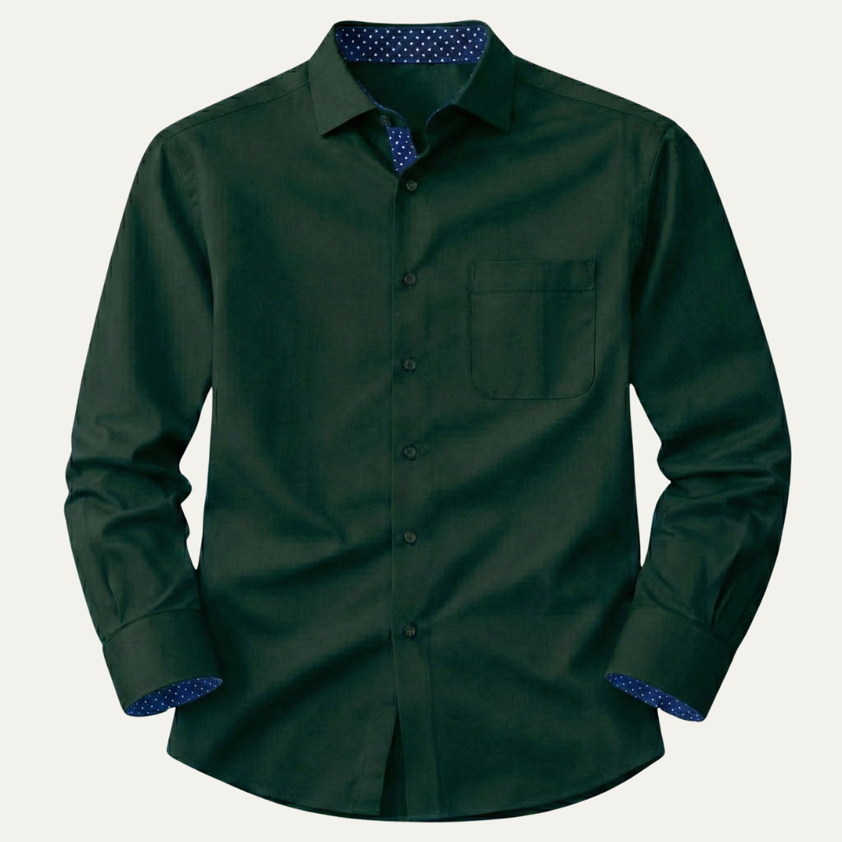 Beau | Men's Dress Shirt Red Long Sleeve Button Up