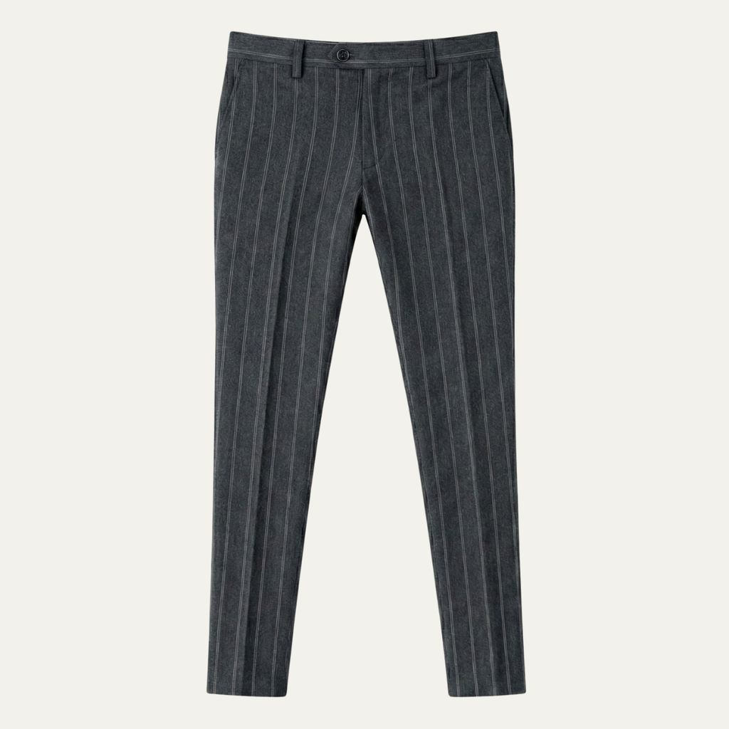 Dama Washington Cruz men's slim fit dress pants gray pinstripe - view 4