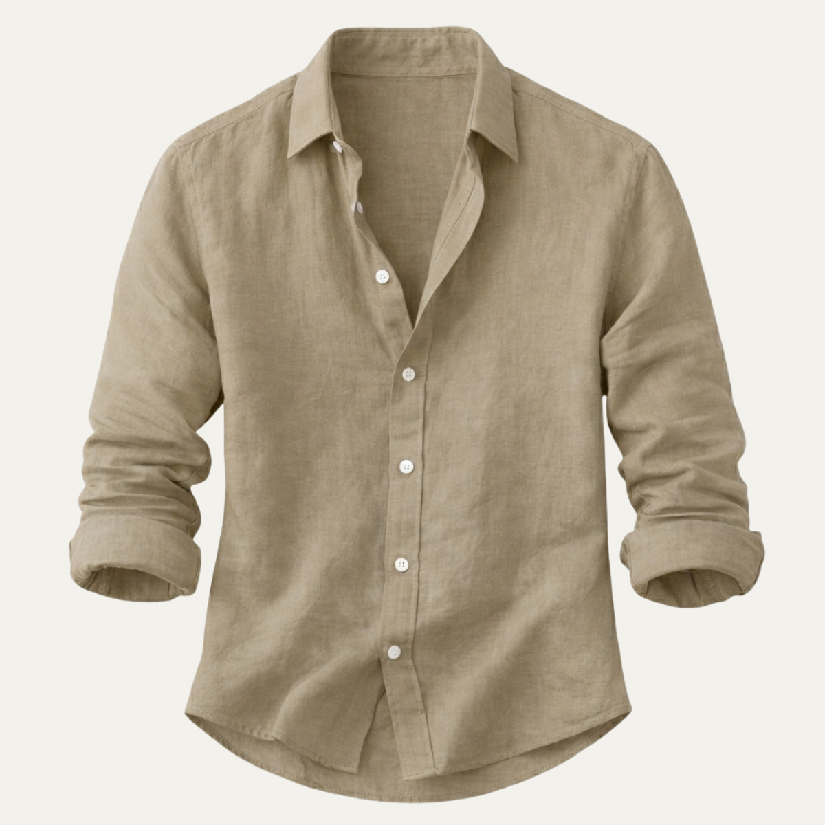 Hugo | Men's Linen Button Up Shirt Blue Long Sleeve