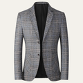 Dama Washington Axel men's check blazer gray lightweight slim fit - front view