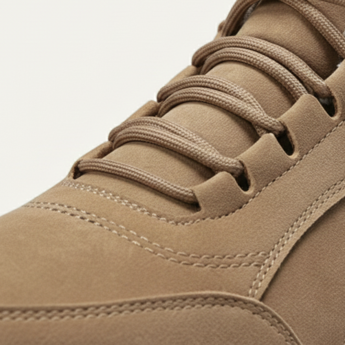 Axel | Men's Suede High Top Sneaker Beige Cream Sole