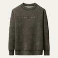 Dama Washington Callum men's crew neck sweater gray textured knit - front view