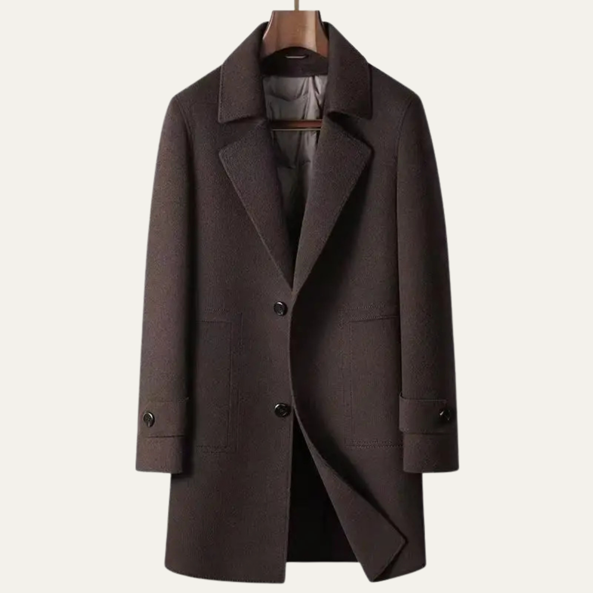 Callum | Men's Smart Casual Overcoat Brown
