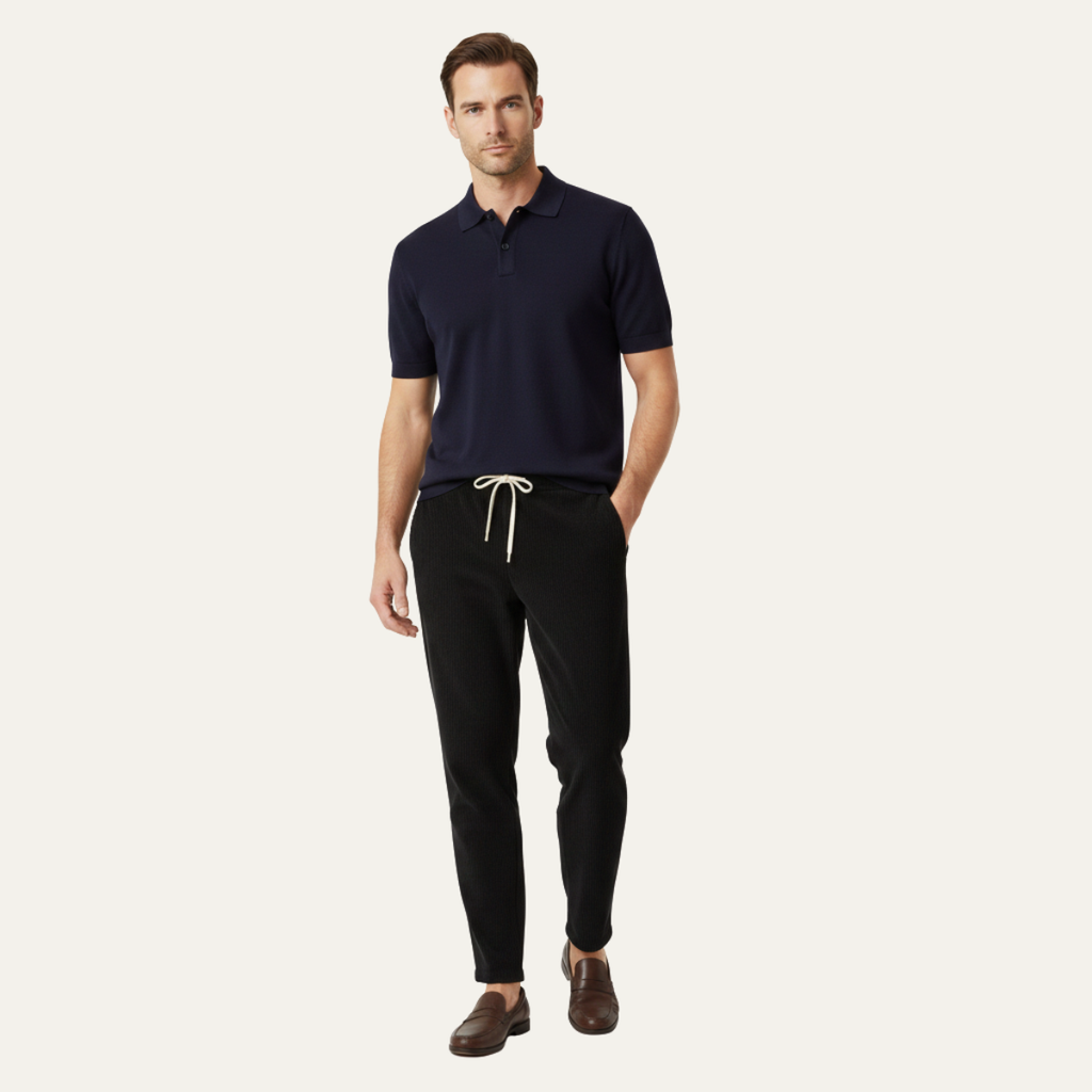 Dama Washington Rhys men's casual ribbed lounge pants cream - view 8