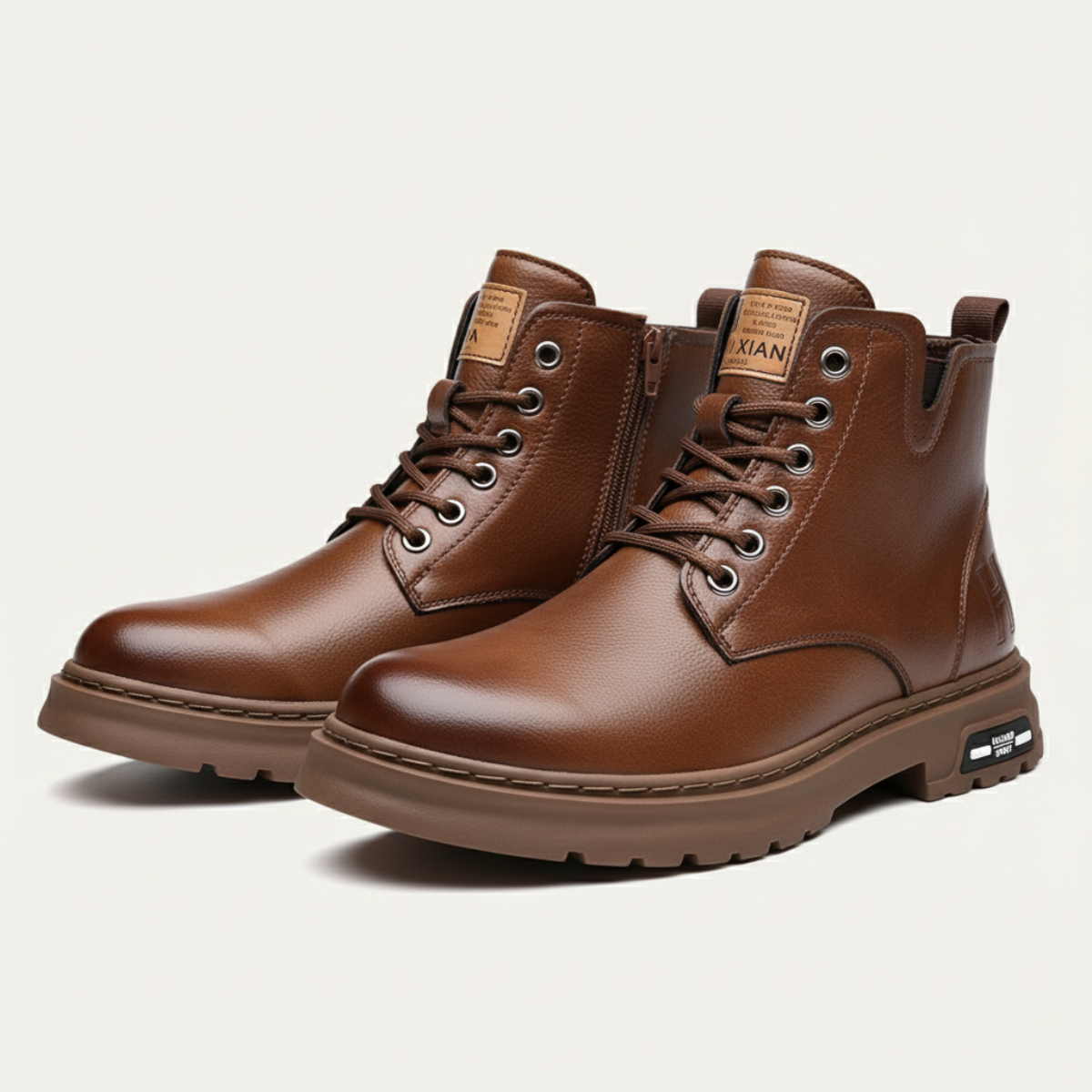 Kade | Men's Leather Ankle Boots Brown Lace Up Work Boot