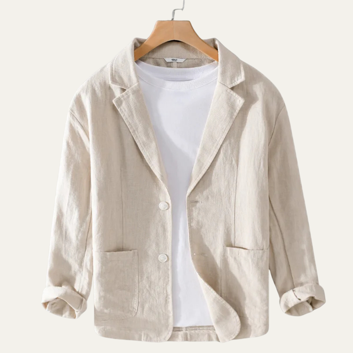 Callum | Men's Casual Linen Blazer Beige