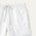 Dama Washington Axel men's casual loose fit linen drawstring pants white - view 18