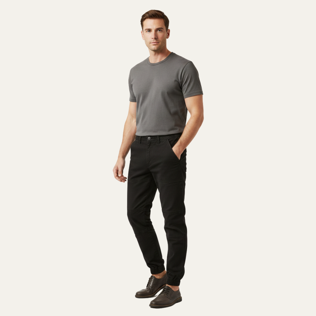 Axel | Men's Slim Fit Cargo Pants Gray