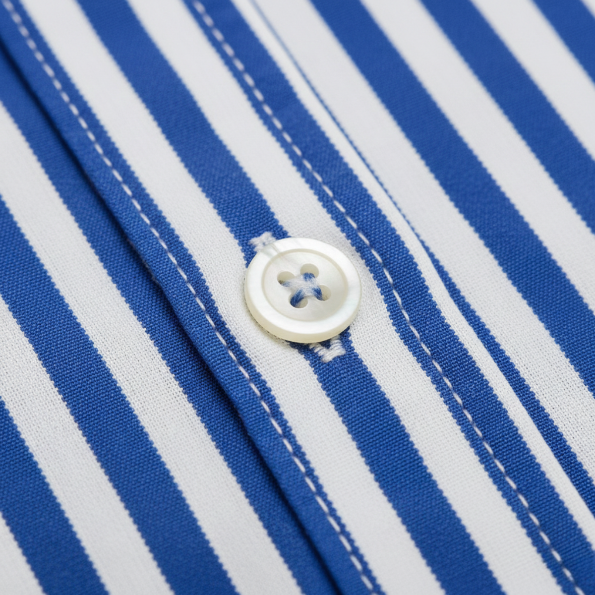 Blake | Men's Striped Button Up Shirt Blue White
