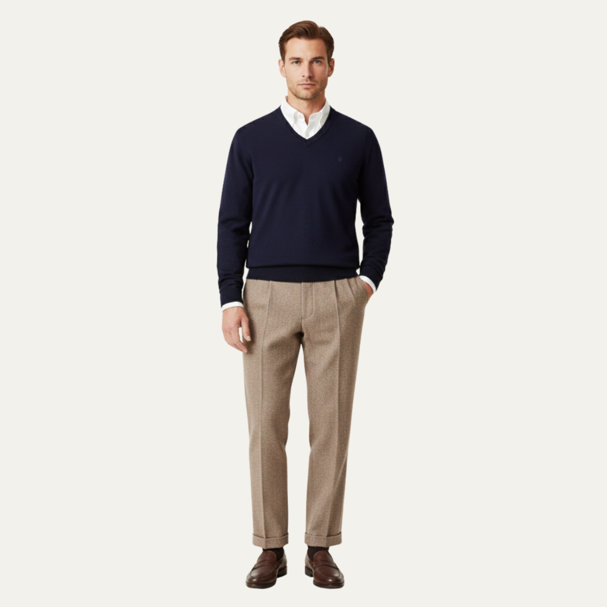 Axel | Men's Tailored Dress Pants Beige