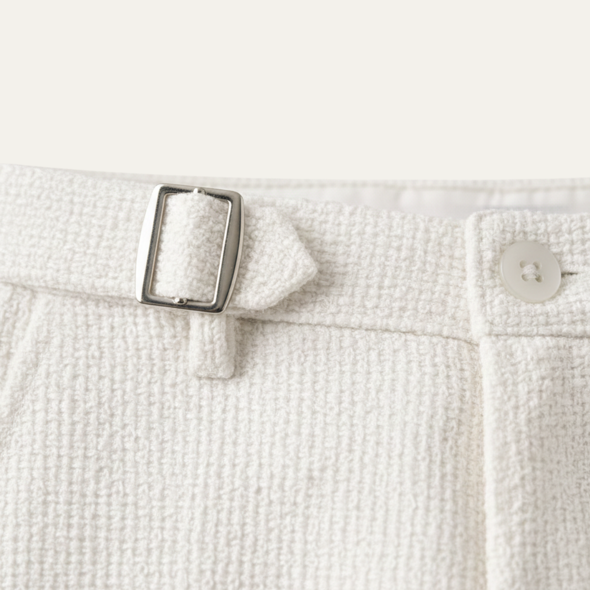 Seth | Men's Slim Fit Dress Pants Cream Tailored