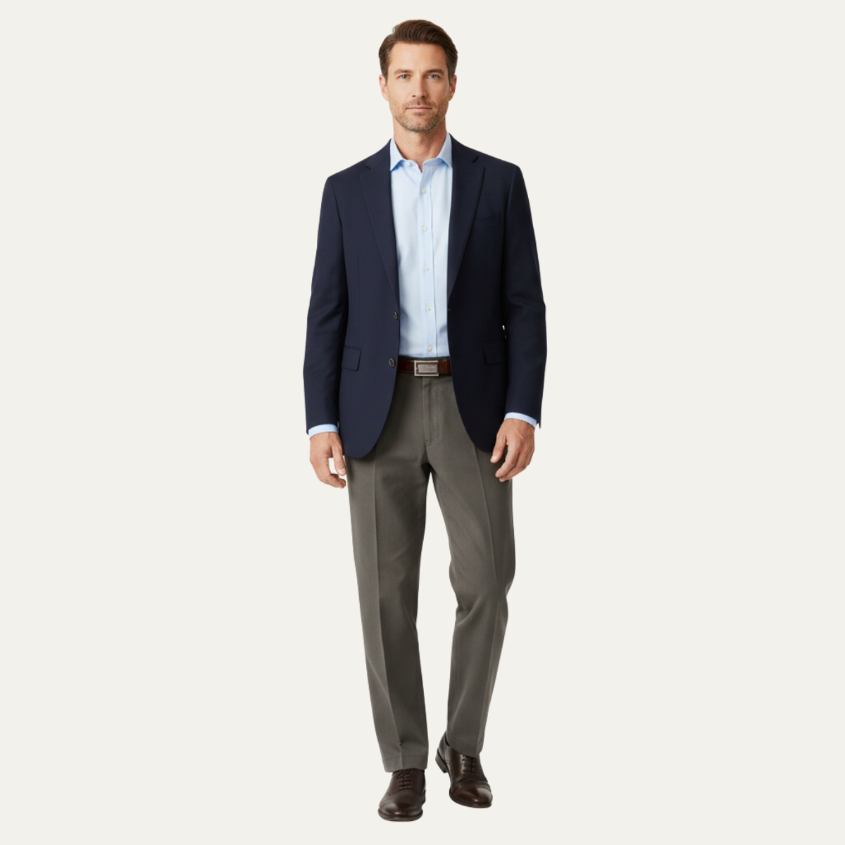 Lars | Men's Tailored Dress Pants Gray Straight Leg