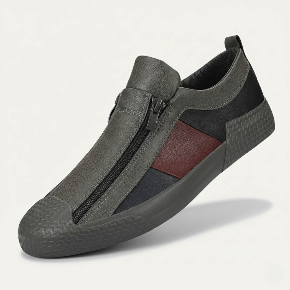 Ash | Men's Colorblock Zip Sneaker Green White Leather