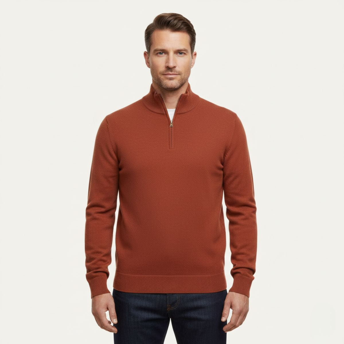 Voss | Men's Crew Neck Sweater Cream