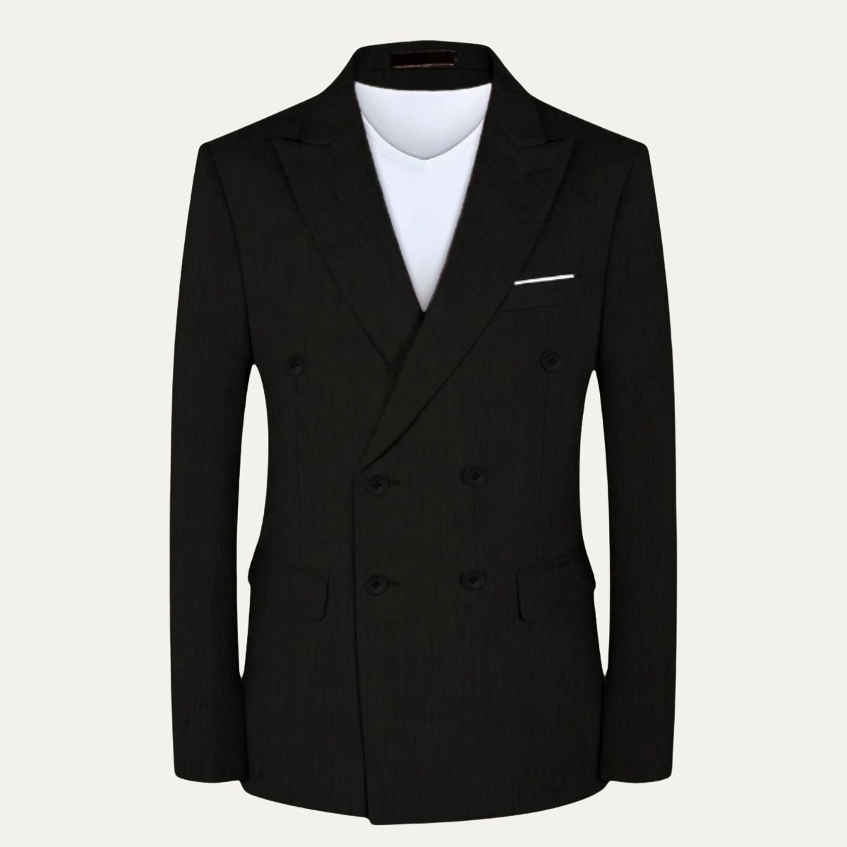 Ezra | Men's Double Breasted Blazer Navy Pinstripe
