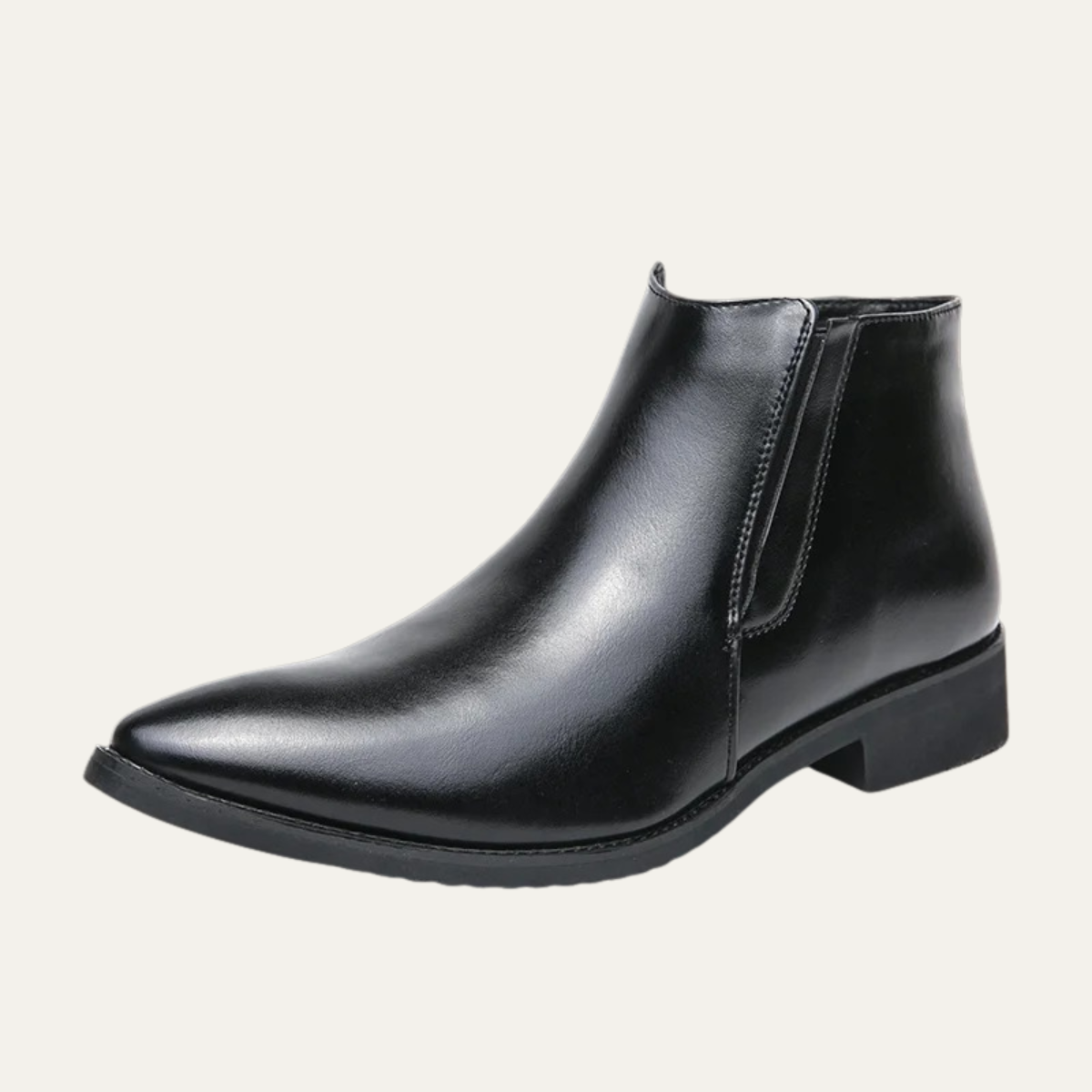 Ash | Men's Black Leather Chelsea Boots Slip On