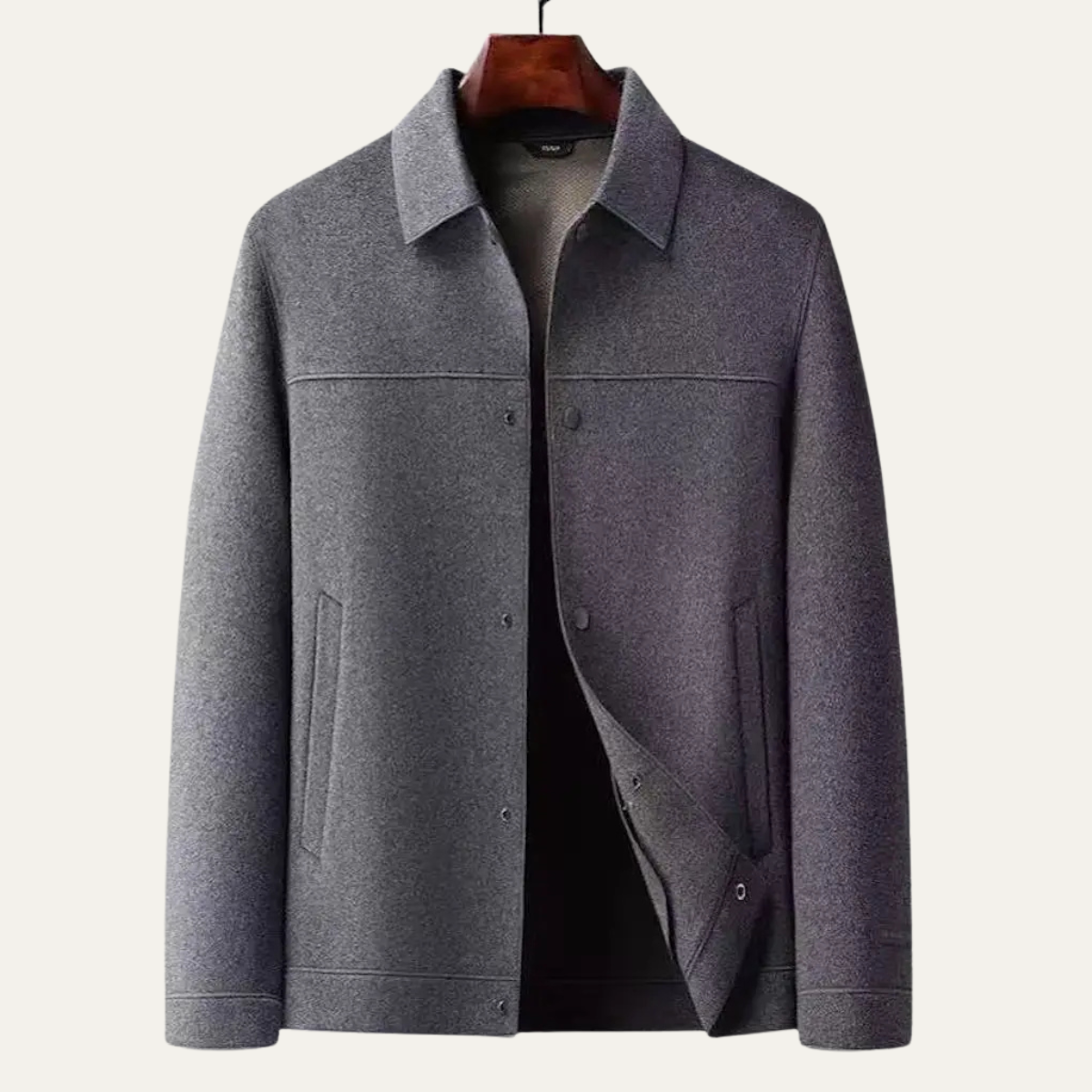 Nash | Men's Smart Casual Wool Overshirt Gray